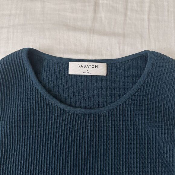 Aritzia Babaton Sculpt Knit Racer Cropped Tank EUC - Picture 3 of 5